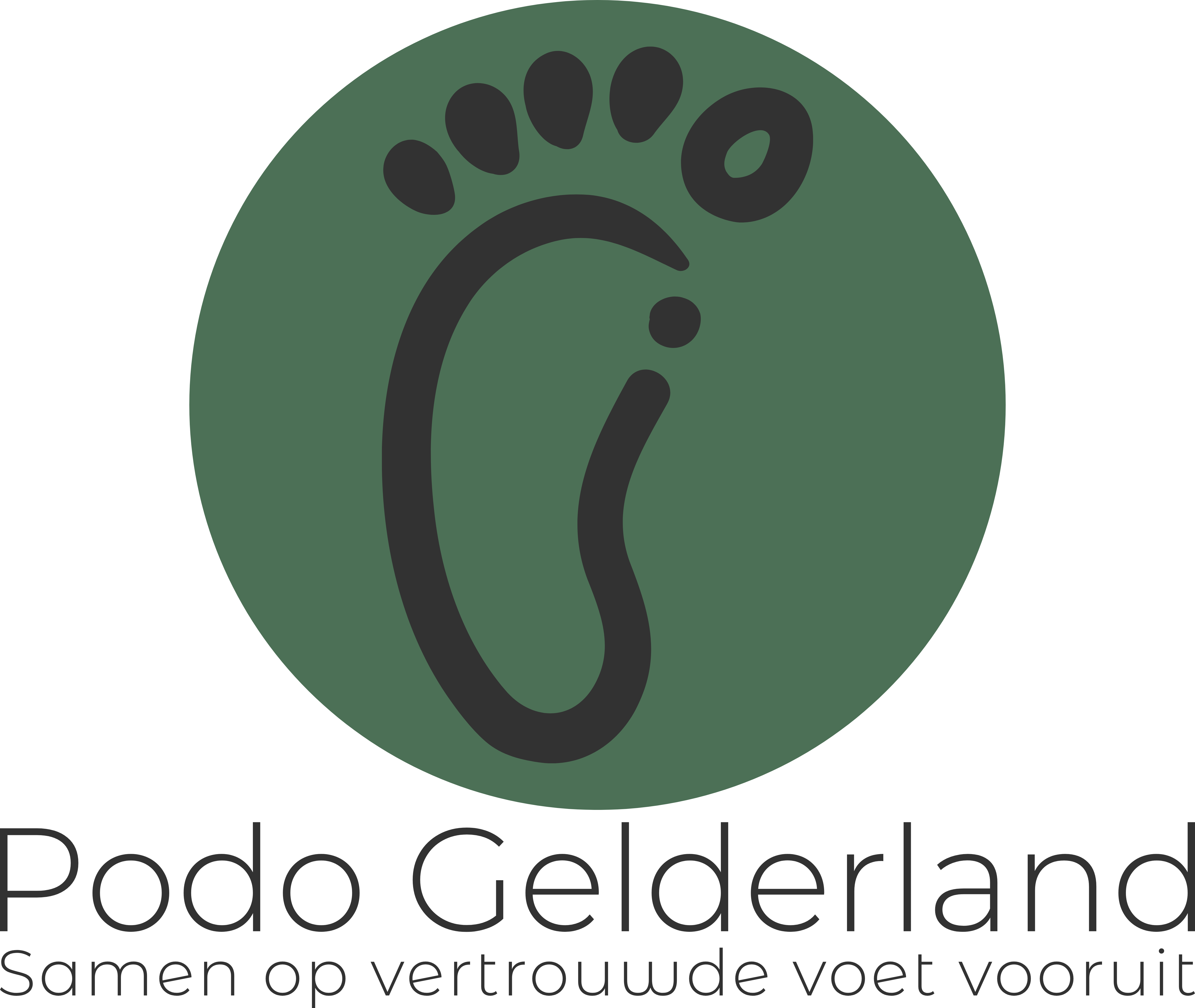Het logo van Podotherapie Podo Gelderland